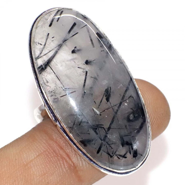 Кольцо с камнем турмалиновый кварц, 17 размер YES-90490