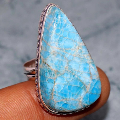 Кольцо с камнем апатит, 19 размер WOW-15144