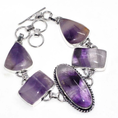 Браслет с камнем аметист YES-77626