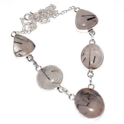 Ожерелье с камнем турмалиновый кварц YES-80597