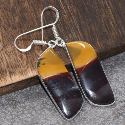 Серьги с камнем мукаит YES-21502