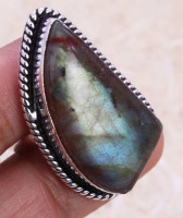 Кольцо с камнем лабрадор, 16 размер FQ-09164