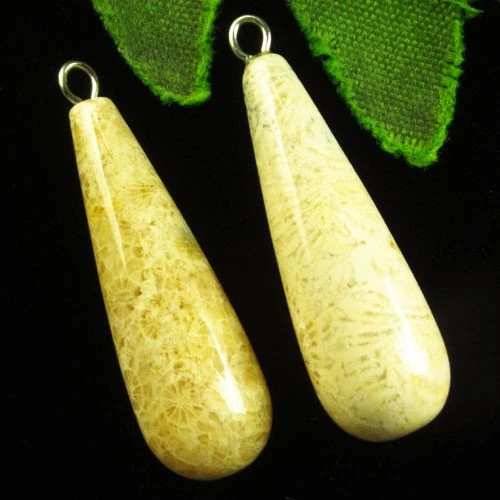 Подвески с камнем коралл H91017