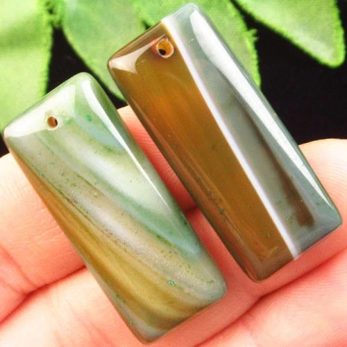 Подвески с камнем агат H10632