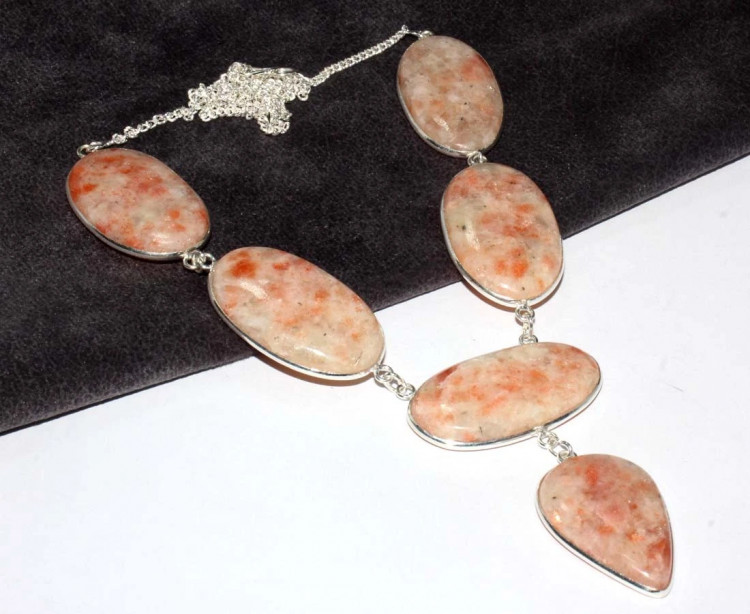 Ожерелье с камнем гелиолит CNG-29579