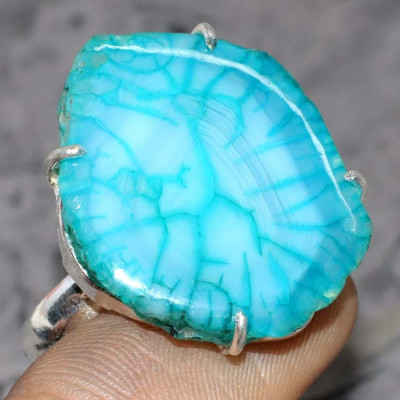 Кольцо с камнем друзовый агат, 20 размер YES-87314