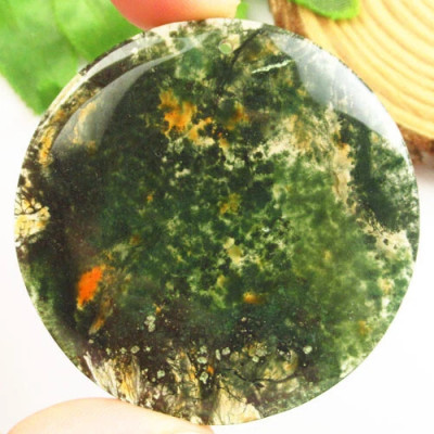 Подвеска с камнем моховой агат H53043