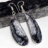 Серьги с камнем дендрический опал YES-50449