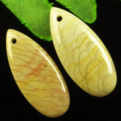 Подвески с камнем яшма Пикассо H66890