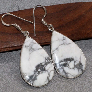 Серьги с камнем говлит YES-48838 Серьги с камнем говлит YES-48838