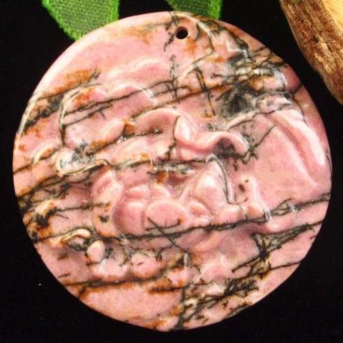 Подвеска с камнем родонит H51366