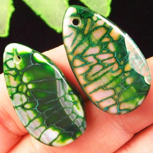 Подвески с камнем агат вены дракона H97247